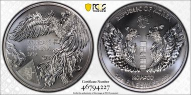 2020 Medal Korean Phoenix 1oz Ag MS70