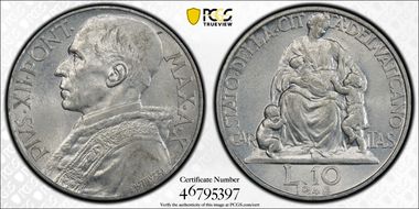 1948 10 Lire Anno X AU58