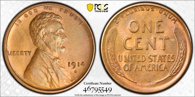 1914-S 1C MS65RB