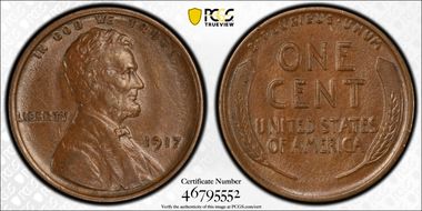 1917 1C Doubled Die Obverse MS62BN