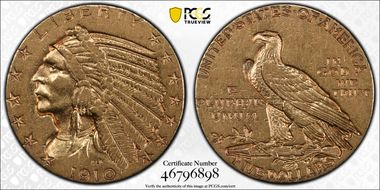 1910-D $5 XF40