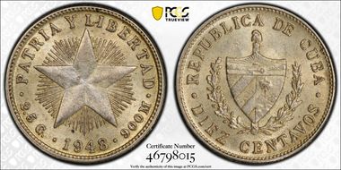 1948 10C KM-A12  Ag MS63