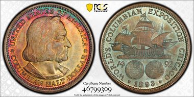 1893 50C Columbian MS66