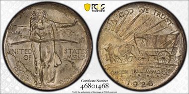 1926 50C Oregon MS65