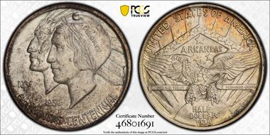 1938 50C Arkansas MS66