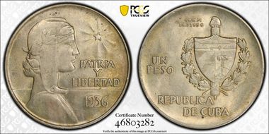 1936 Peso ABC KM-22 AU58