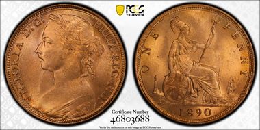 1890 1D S-3954 MS65RD