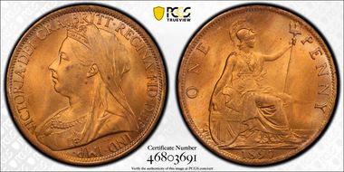 1897 1D S-3961 MS65RD