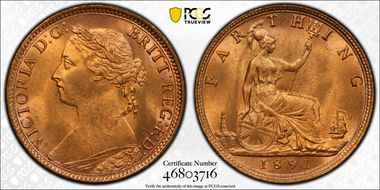 1891 1/4D S-3958 MS66RD