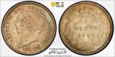 1900 5C Sm Date Narrow 0 MS66