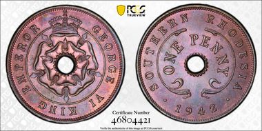 1942 1D Bronze MS66BN