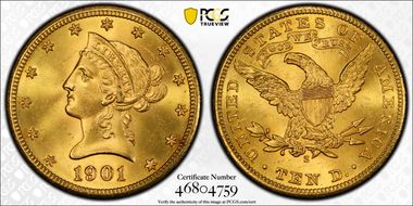 1901-S $10 MS65
