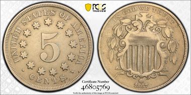 1867 5C No Rays N1