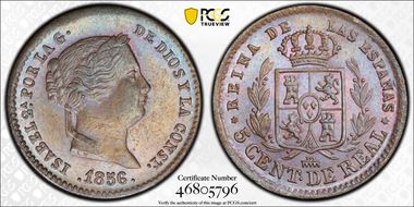 1856 5C Segovia MS63BN