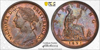 1891 1/4D S-3958 MS63RB