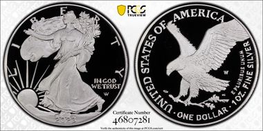 2023-W  $1 Silver Eagle First Strike PR70DCAM