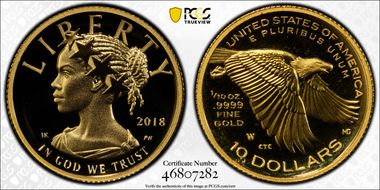 2018-W $10 American Liberty High Relief PR70DCAM