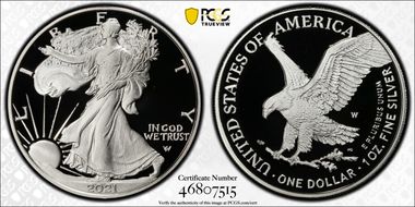 2021-W  $1 Silver Eagle - Type 2 First Strike PR69DCAM