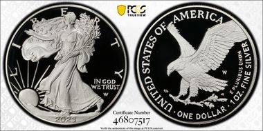 2023-W  $1 Silver Eagle First Strike PR70DCAM
