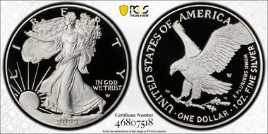 2023-W  $1 Silver Eagle First Strike PR69DCAM