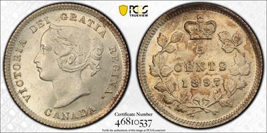 1897 5C Blunt 1 W8/N8 MS66