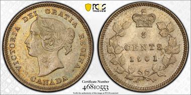 1901 5C Second 1/1 MS65