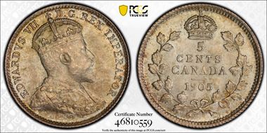 1905 5C Narrow Date 5/5-2 MS66