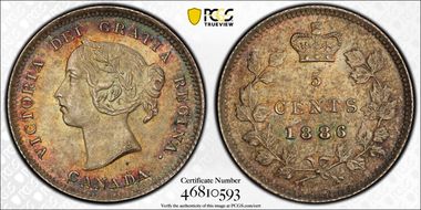 1886 5C ND 1/1 Small 6/6 RP-1 MS65