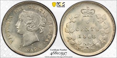 1888 5C ND W8/8/3 RP-2 MS66