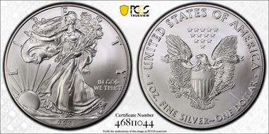 2021 $1 Silver Eagle - Type 1 MS69