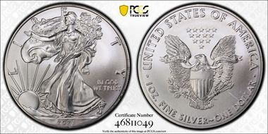 2021 $1 Silver Eagle - Type 1 MS68