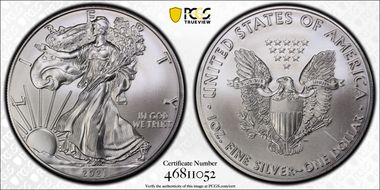 2021 $1 Silver Eagle - Type 1 MS69
