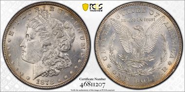 1878 7/8TF $1 Weak MS62