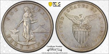 1904-S Peso XF45