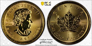 2023 $5 Maple Leaf Au MS69