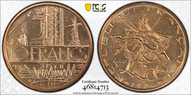 1976 10 Fr Tranche B MS67