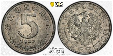 1957 5 Gr MS64