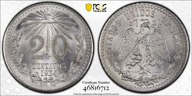 1934-M 20C MS66