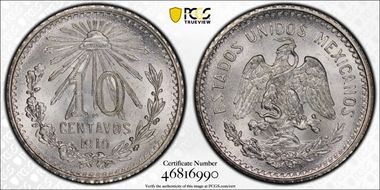 1910-M 10C KM-428  Ag MS66