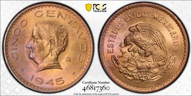 1945-Mo 5C KM-424 MS65RB