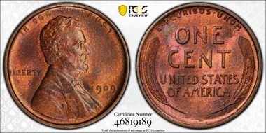 1909 1C Lincoln MS64BN