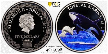 2012 $5 Marine Life - Orca PR69DCAM
