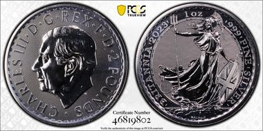 2023 £2 Britannia Charles III Effigy MS69