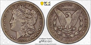 1891-CC $1 VF25