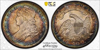 1831 50C AU58+