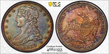 1839-O 50C AU53