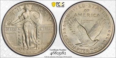 1917 25C Type 1 MS62FH