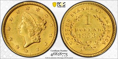 1853 G$1 MS61