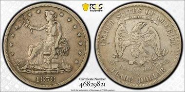 1878-S T$1 Trade VF25