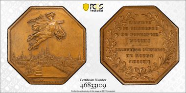 "1802" Jeton CdC Rouen Bronze Corne AU58